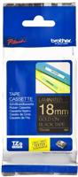 Labeltape Brother TZe, TZ TZe-344 PET Tapekleur: Zwart Tekstkleur:Goud 18 mm 8 m - thumbnail