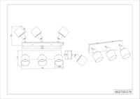 Trio 3-lichts plafondlampShanti met houtlook - 862700376 - thumbnail