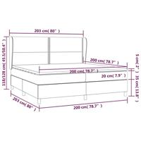 Boxspring met matras fluweel donkergroen 200x200 cm - thumbnail