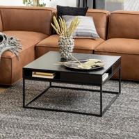 Bendt Salontafel 'Nightingale' Essen, 80 x 80cm, kleur Zwart - thumbnail