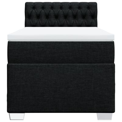Boxspring met matras stof zwart 200x200 cm