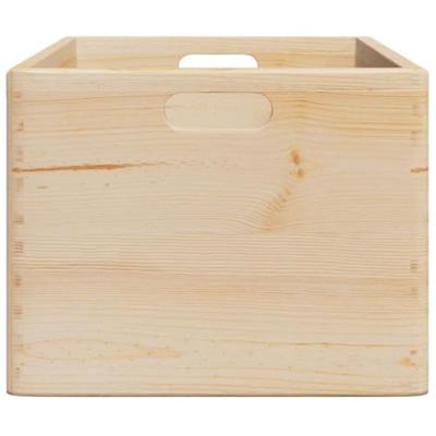 Houten kist met handvatten 40x30x23 cm massief grenenhout