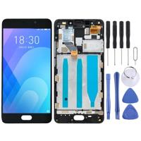 LCD-scherm en digitizer volledige montage met frame voor Meizu M6 notitie (zwart) - thumbnail