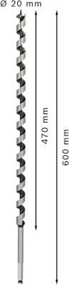 Bosch Accessories 2608585721 Slangenboor 20 mm Gezamenlijke lengte 600 mm Zeskant schacht 1 stuk(s)