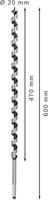 Bosch Accessoires Houtslangenboor, zeskant 20 x 470 x 600 mm, d 11,1 mm 1st - 2608585721 - thumbnail