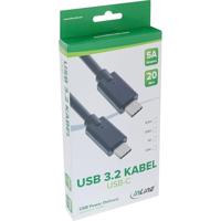 InLine 35704A USB-kabel 1,5 m USB 3.2 Gen 2 (3.1 Gen 2) USB C Zwart - thumbnail