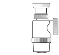 Washbasin Siphon Mirtak Plastic PVC - thumbnail