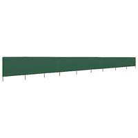 VidaXL Windscherm 9-panelen 1200x80 cm stof groen - thumbnail