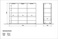 Germania Telde Wit / Eiken Schoenenkast 3-Deuren - thumbnail