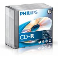Philips CD-R blanco (700 MB data/80 minuten, 52x high speed opname, 10er slim case) - thumbnail