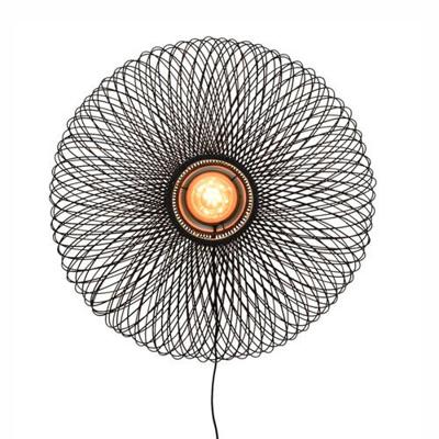 GOOD&MOJO Wandlamp 'Cango' Bamboe, 60cm, kleur Zwart