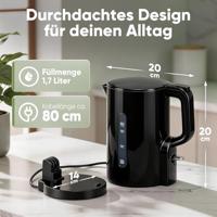 Clatronic WK 3835 waterkoker 1,7 l 2200 W Zwart - thumbnail