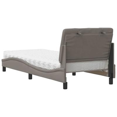 Bed met matras stof taupe 100x200 cm - thumbnail