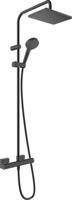 Hansgrohe Regendouche set Vernis Shape Showerpipe 230 1 Jet met Douchethermostaat EcoSmart Mat Zwart - thumbnail