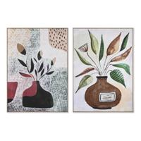 Schilderij DKD Home Decor 102,5 x 4,3 x 142,6 cm Vaas Scandinavisch (2 Stuks) - thumbnail