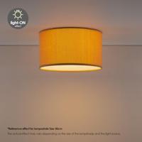 Corduroy Plafondlamp - Cilinder - Karamel - Scandinavische stijl - ø30 x 17 cm - E27 Fitting - Geschikt voor Woonkamers en slaapkamers - thumbnail