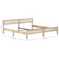 Bedframe massief mangohout 200 cm - thumbnail