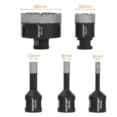 Diamant Gatenzaag Set 6-68 mm + Booradapter - 6-delig voor Tegels, Natuursteen & Keramiek