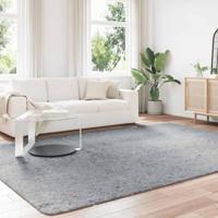 Hoogpolig vloerkleed NAVARRA 240x340 cm polyester lichtgrijs - thumbnail