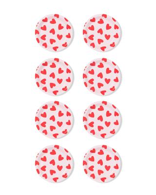 HEMA Gebaksbordjes ⌀15.5cm papier hartjes - 8 stuks