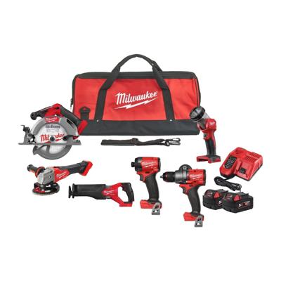 Milwaukee M18 FPP6G3-502B Accu Combiset 6-delig 18V - Inclusief 2x 5,0Ah Accu,Lader en Tas