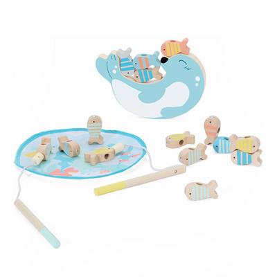Classic World houten visspel zeehond, 24dlg.