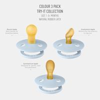 BIBS Try-it-3 pack Collection - Pale Blue - thumbnail