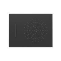 Hoofddouche Tres Plafond met Waterval 50x65 cm Mat Zwart - thumbnail