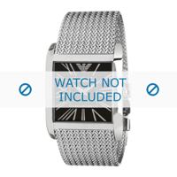 Armani horlogeband AR2012 Roestvrij staal (RVS) Zilver 28mm - thumbnail