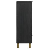 Hoge kast 60x33x100 cm bewerkt hout zwart - thumbnail