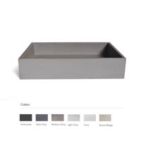 Opzet Wastafel Urbi et Orbi Immissio Beton 70x45x15 cm Beige Bruin - thumbnail