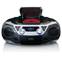 Draagbare Boombox met DAB+/FM-radio, Bluetooth®, CD, cassetterecorder en USB-speler Zilver - thumbnail