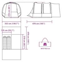 Autotent 2-persoons waterdicht groen - thumbnail