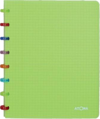Atoma Tutti Frutti schrift, ft A5, 144 bladzijden, commercieel geruit, transparant groen