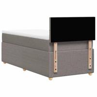 Boxspring met matras stof taupe 80x200 cm - thumbnail