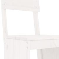 7-delige Barset massief grenenhout wit - thumbnail