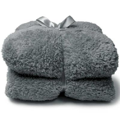 Plaid teddy 200x150 cm donkergrijs deken Unique Living - Unique living Plaid teddy 200x150 cm donkergrijs deken Unique Living - Unique living