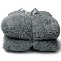 Unique Living Unique Living Teddy plaid 150x200cm dark grey - thumbnail
