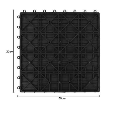 Terrastegels 30x30 cm 1 m HKC zwart 11 stuks - thumbnail