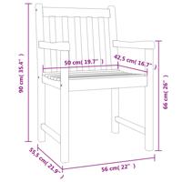 Tuinstoelen 6 st 56x55,5x90 cm massief acaciahout - thumbnail
