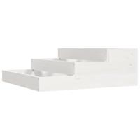 VidaXL Plantenbak 78x78x27 cm massief grenenhout wit - thumbnail