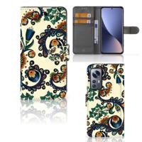 Wallet Case Xiaomi 12 | 12X Barok Flower - thumbnail