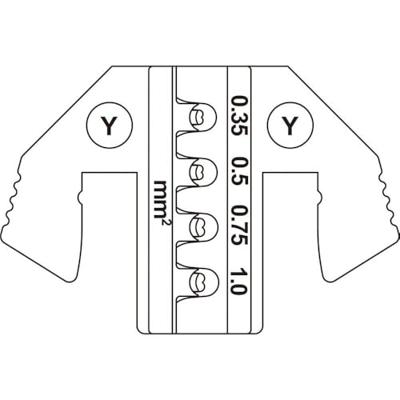 TOOLCRAFT TO-9625875 Krimpinzetstuk Yazaki YES/YESC 1,5 verzegeld contact Terminal 0.35 tot 1 mm² Geschikt voor merk TOOLCRAFT