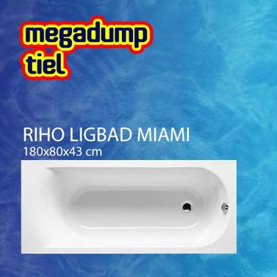 Riho Miami inbouwbad links/rechts 180x80cm glans wit acryl