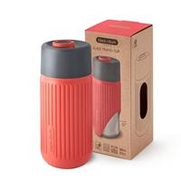 Black+Blum Reisbeker Glas - 0.34Ltr - Grijs/Koraal - thumbnail