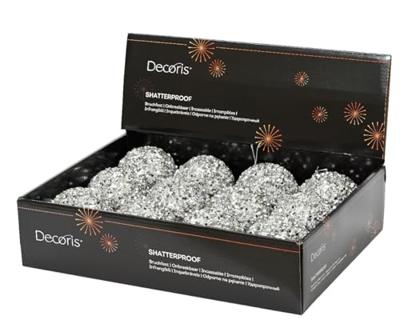 Kerstbal foam d8 cm zilver I Decoris - Decoris