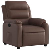 Fauteuil verstelbaar kunstleer bruin - thumbnail