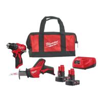Milwaukee M12 BLPP2A-402B Accu combiset 2-delig (BLDDRC + HZ) 12V 2.0Ah in tas - 4933499692 - thumbnail