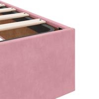 Bedframe zonder matras 120x190 cm fluweel roze - thumbnail