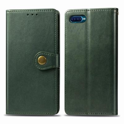 Voor OPPO Reno een retro effen kleur lederen gesp telefoon geval met Lanyard & fotolijstjes & kaartsleuf & portemonnee & stand functie (groen) Voor OPPO Reno een retro effen kleur lederen gesp telefoon geval met Lanyard & fotolijstjes & kaartsleuf & portemonnee & stand functie (groen)